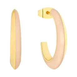 Creolen für Damen aus vergoldetem Edelstahl, Emaille 2036843