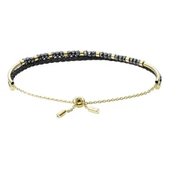 Damen Armband Multi Strand aus Edelstahl und Leder JF03272710