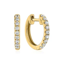 Damen Creolen aus Gelbgold mit Lab Grown Brillanten BDE0043LG-GSL