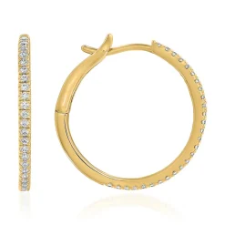 Damen Creolen aus Gold mit Diamanten BDE0085-GSL