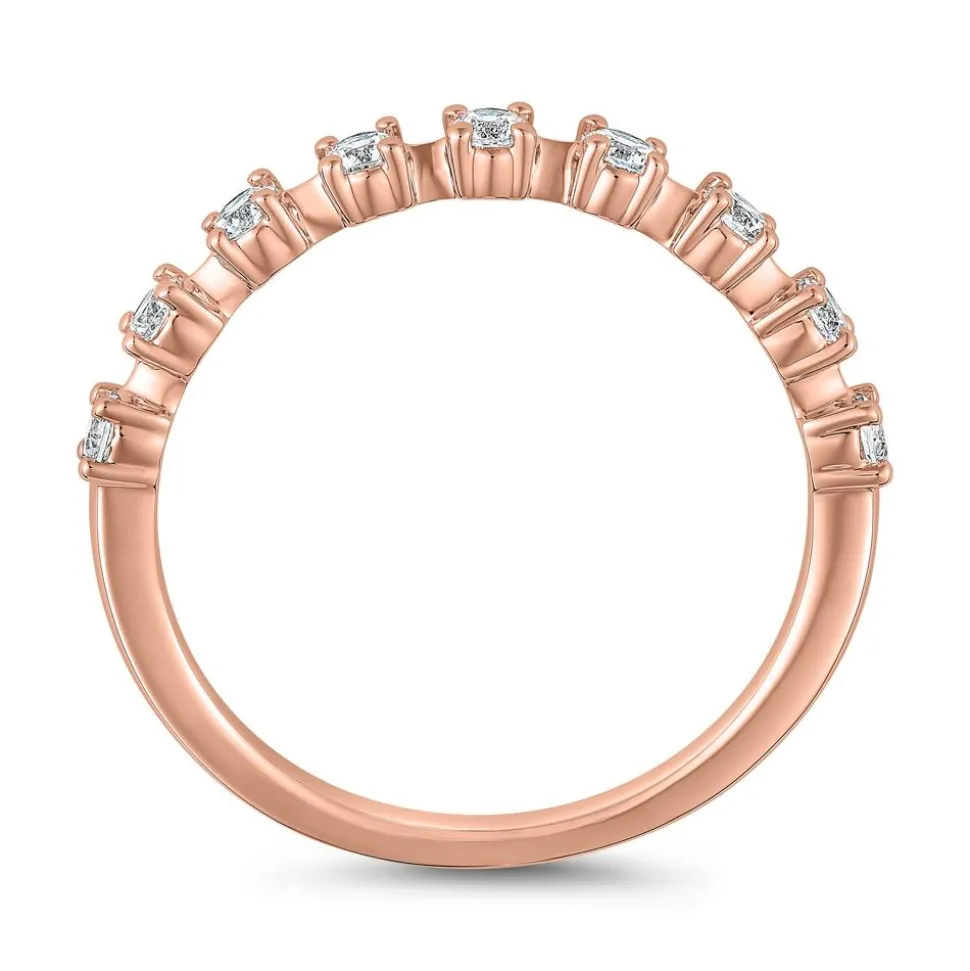 Damen Diamantring aus Roségold, gravierbar BDR0114-RSL