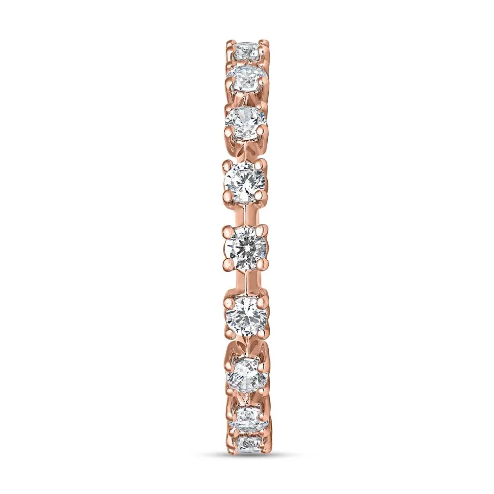 Damen Diamantring aus Roségold, gravierbar BDR0114-RSL