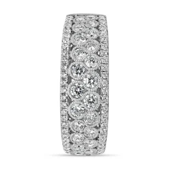 Damen Diamantring aus Weißgold oder Platin, gravierbar BDR0076-WSL