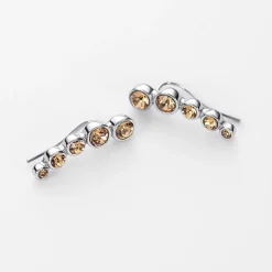 Damen Ear Climber aus Edelstahl mit Glassteinen PH003675