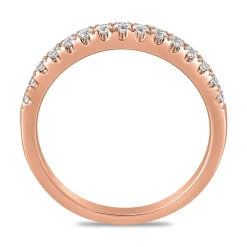 Damen Half Eternity Ring aus Roségold mit Diamanten BDR0062-RSL
