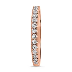 Damen Half Eternity Ring aus Roségold mit Diamanten BDR0062-RSL