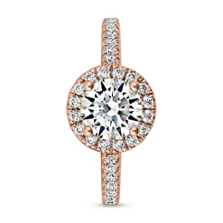 Damen Halo-Ring mit lab grown Diamanten aus Roségold BDR0023LG-RSL
