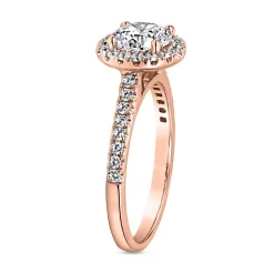Damen Halo-Ring mit lab grown Diamanten aus Roségold BDR0023LG-RSL