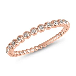 Damen Kugelring aus Roségold mit Brillanten BDR0108-RSL