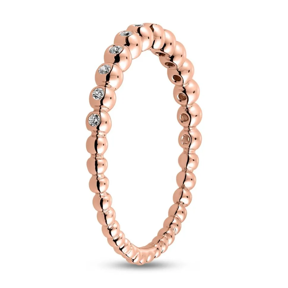 Damen Kugelring aus Roségold mit Brillanten BDR0108-RSL