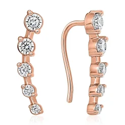 Damen Ohrhänger aus Roségold mit Brillanten BDE0079-RSL