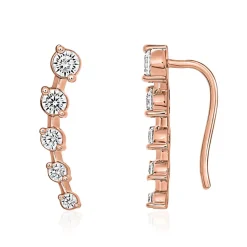 Damen Ohrhänger aus Roségold mit Brillanten BDE0079-RSL