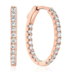 Damen Ohrringe aus Roségold mit Brillanten BDE0045-RSL