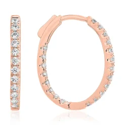 Damen Ohrringe aus Roségold mit Brillanten BDE0045-RSL