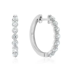 Damen Ohrringe aus Weißgold oder Platin mit Diamanten BDE0050-WSL