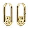 Damen Ohrringe Double B aus Edelstahl, vergoldet 1580629