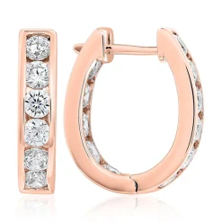Damen Ohrschmuck aus Roségold mit Diamanten BDE0041-RSL