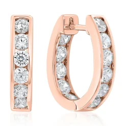 Damen Ohrschmuck aus Roségold mit Diamanten BDE0041-RSL