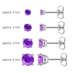 Damen Ohrstecker aus 585er Weißgold mit Amethysten BDE0022Am-14KWSL