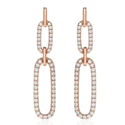 Damen Ohrstecker aus Roségold mit Diamanten BDE0081-RSL