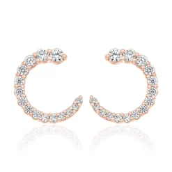 Damen Ohrstecker aus Roségold mit Brillanten BDE0052-RSL