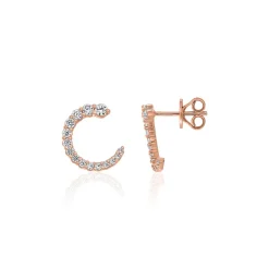 Damen Ohrstecker aus Roségold mit Brillanten, Lab Grown BDE0052LG-RSL