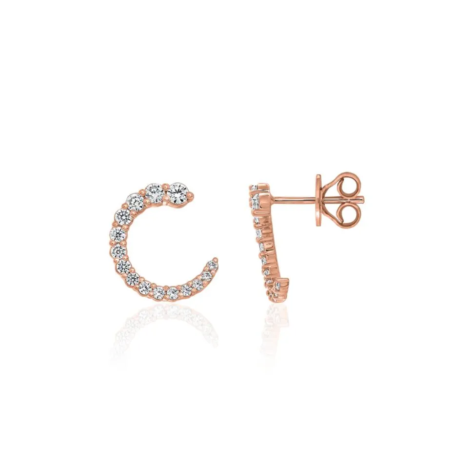 Damen Ohrstecker aus Roségold mit Brillanten, Lab Grown BDE0052LG-RSL