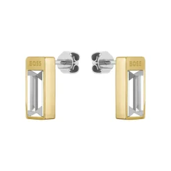 Damen Ohrstecker Clia mit Kristall, Edelstahl, IP Gold 1580413