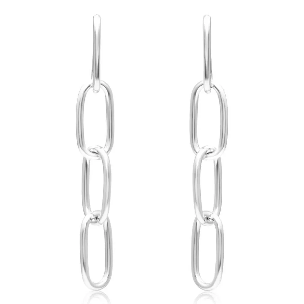 Damen Ohrstecker Gliederketten aus Sterlingsilber LSE0037