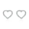 Damen Ohrstecker Herzen aus 14K Roségold mit Brillanten DE0199-R