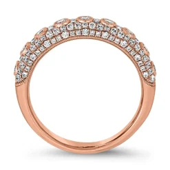 Damen Ring aus Roségold mit laborgezüchteten Brillanten BDR0052LG-RSL
