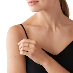 Damen Ring aus vergoldetem Sterlingsilber mit Zirkonia MKC1555AN710