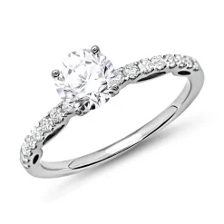 Damen Ring 950er Platin mit Brillanten DR0120SL-PT