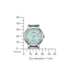 Damen Solaruhr mit hellblauem Zifferblatt aus Edelstahl EW2621-75M