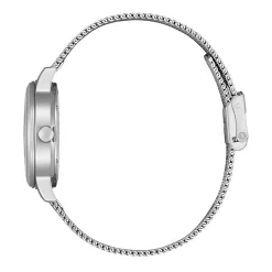 Damen Solaruhr mit hellblauem Zifferblatt aus Edelstahl EW2621-75M