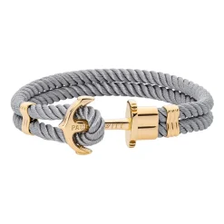 Damen Textilarmband Phrep mit Edelstahl, IP Gold PH-FB-0026