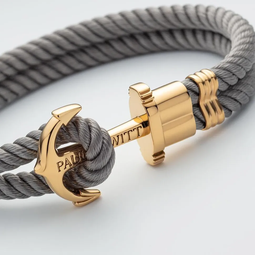 Damen Textilarmband Phrep mit Edelstahl, IP Gold PH-FB-0026