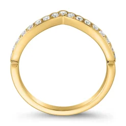 Damen V-Ring aus Gelbgold mit Labordiamanten BDR0048LG-GSL