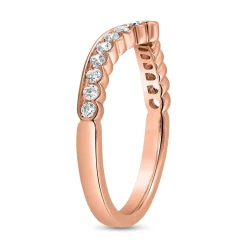 Damen V-Ring aus Roségold mit Brillanten BDR0048-RSL
