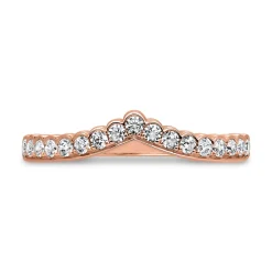 Damen V-Ring aus Roségold mit Brillanten BDR0048-RSL