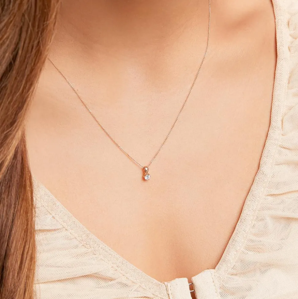 Damenanhänger aus 585er Roségold mit Brillant BDP0034Di015-14KRSL