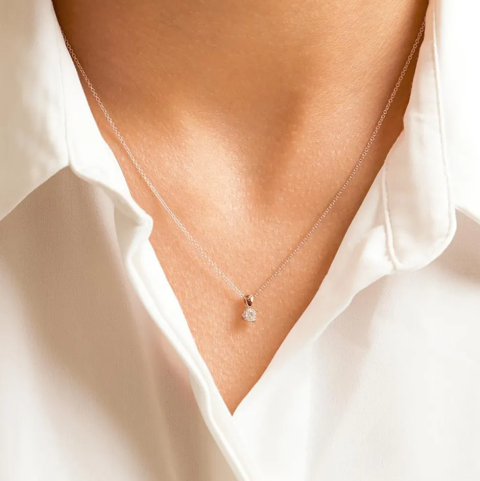 Damenanhänger aus 585er Roségold mit Diamant BDP0035Di020-14KRSL