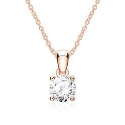 Damenanhänger aus 585er Roségold mit Diamant BDP0035Di020-14KRSL