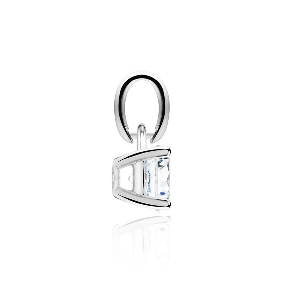 Damenanhänger aus 14-karätigem Weißgold mit Diamant BDP0035Di015-14KWSL