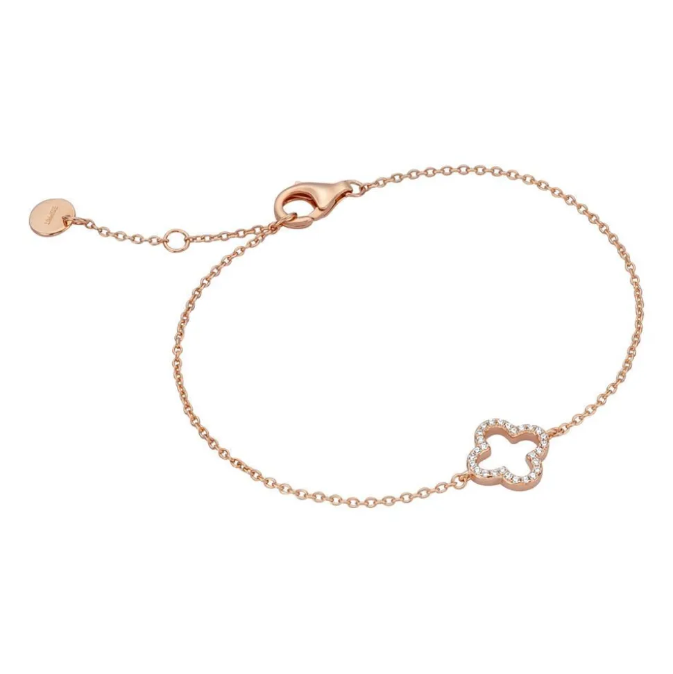 Damenarmband aus 925er Silber mit Zirkonia, rosé ESBR01561217