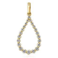 Damenkette aus Gelbgold mit lab grown Diamantanhänger BDP0052LG-GSLK
