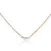 Damenkette aus 14-karätigem Roségold mit Diamanten BDN0007-14KR
