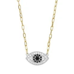 Damenkette Evil Eye aus Sterlingsilber, vergoldet JFS00581998