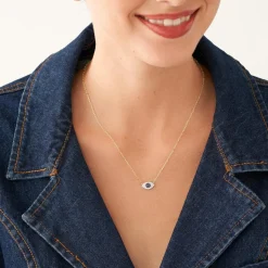 Damenkette Evil Eye aus Sterlingsilber, vergoldet JFS00581998