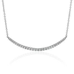 Damenkette mit Diamantbesatz aus Weißgold BDN0009-WSL